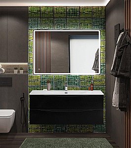 Тумба с раковиной BelBagno MARINO-CER-N-1200-2C-SO-NL-P Nero Lucido для ванной в интернет-магазине Sanbest