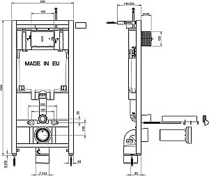 Унитаз подвесной Jacob Delafon Modern Life E21773RU-00  безободковый, с инсталляцией, с крышкой микролифт, белый/клавиша хром купить в интернет-магазине Sanbest