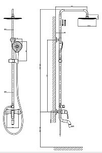 Душевая система D&K Venice.Rialto DA1063701B14 купить в интернет-магазине сантехники Sanbest