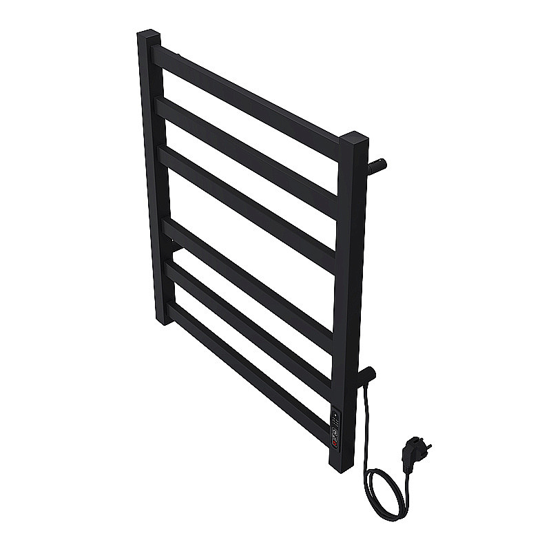 Полотенцесушитель электрический Azario PALERMO П6 500х600 AZ83856B черный купить в интернет-магазине сантехники Sanbest