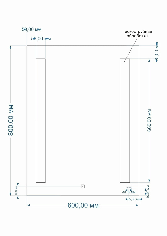 Зеркало CERSANIT LED KN-LU-LED020*60-b-Os в ванную от интернет-магазине сантехники Sanbest