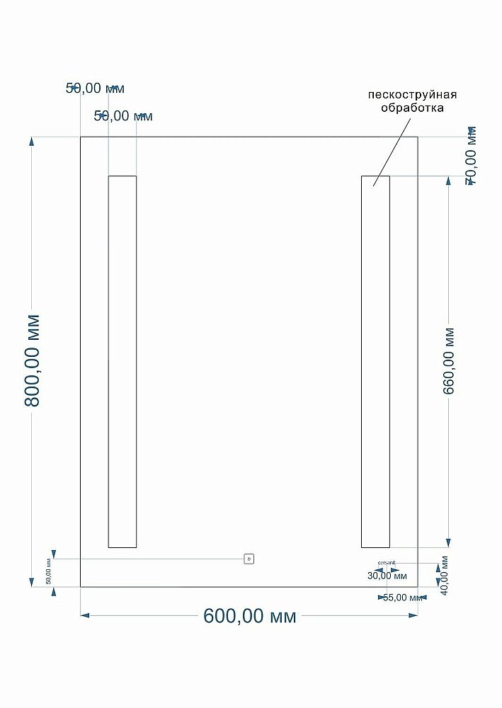 Зеркало CERSANIT LED KN-LU-LED020*60-b-Os в ванную от интернет-магазине сантехники Sanbest