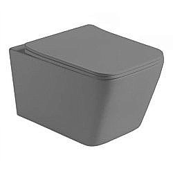 Унитаз подвесной Vincea Q-Line VT1-12MG безободковый, с крышкой микролифт, серый матовый купить в интернет-магазине Sanbest