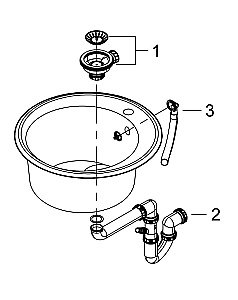 Кухонная мойка Grohe K200 31656AT0 серый гранит купить в интернет-магазине сантехники Sanbest