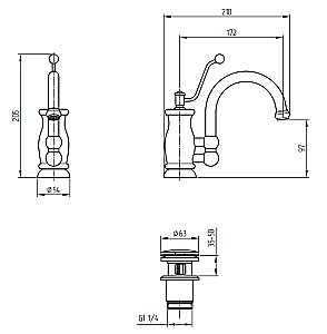 Смеситель для раковины Migliore Vivaldi ML.VIV-9913 хром купить в интернет-магазине сантехники Sanbest