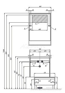Зеркальный шкаф Акватон Капри 60 темное дерево купить в интернет-магазине сантехники Sanbest