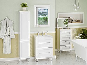 Зеркало-рамка Misty Марта 60 П-Мрт02060-011 белый в ванную от интернет-магазине сантехники Sanbest