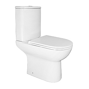 Унитаз напольный Azario Kano 93590 белый, безободковый, с бачком, с крышкой микролифт купить в интернет-магазине Sanbest