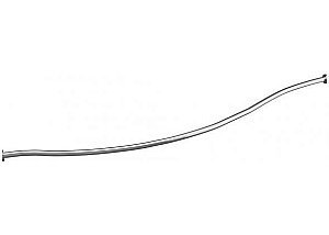 Карниз для ванны Aquanet Palma 170х90 хром купить в интернет-магазине сантехники Sanbest