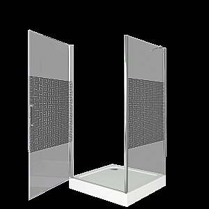 Душевой уголок Good door FANTASY DR+SP 90x80 прозрачный с рисунком купить в интернет-магазине Sanbest