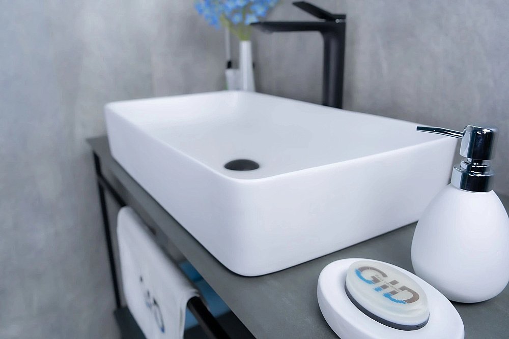 Раковина накладная Gid Geometrico 60 Wm9396 51189 белая матовая купить в интернет-магазине Sanbest