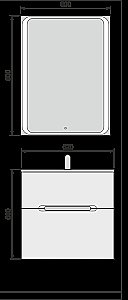 Тумба с раковиной Jorno Modul 65 для ванной в интернет-магазине Sanbest