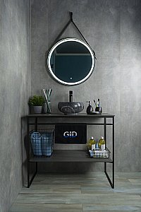 Раковина накладная Gid Esfera 32 Mnc480 54432 черная мрамор купить в интернет-магазине Sanbest