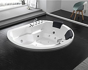 Ванна акриловая Gemy Built-in G9053 O 185х162 белая с гидромассажем купить в интернет-магазине Sanbest