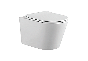 Унитаз подвесной Aquatek ВЕГА AQ1905-00+INS-0000012+KDI-0000013+KKI-0000001 белый глянцевый, безободковый, с крышкой микролифт, с инсталляцией и белой кнопкой купить в интернет-магазине Sanbest