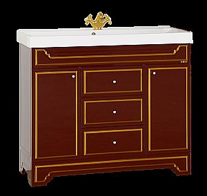 Тумба с раковиной напольная Misty Praga 105 бордо для ванной в интернет-магазине Sanbest