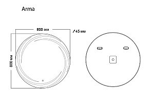 Зеркало GROSSMAN Arma 158080 80x80 в ванную от интернет-магазине сантехники Sanbest