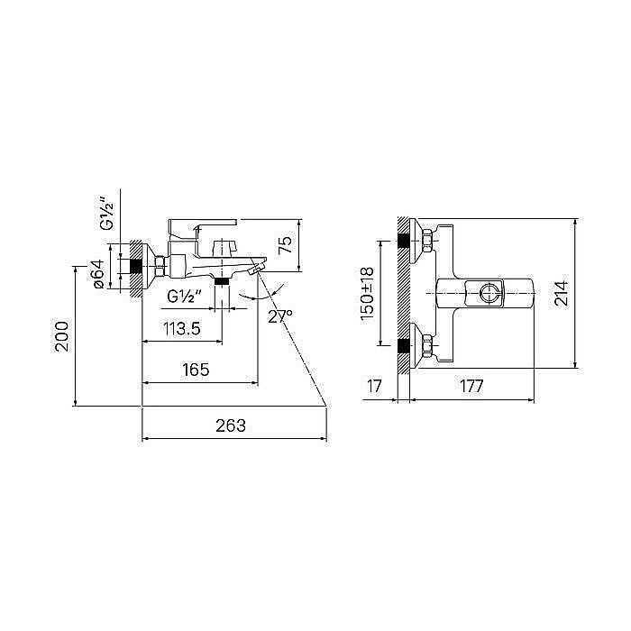 Смеситель для ванны IDDIS Bild BILSB00i02WA купить в интернет-магазине сантехники Sanbest