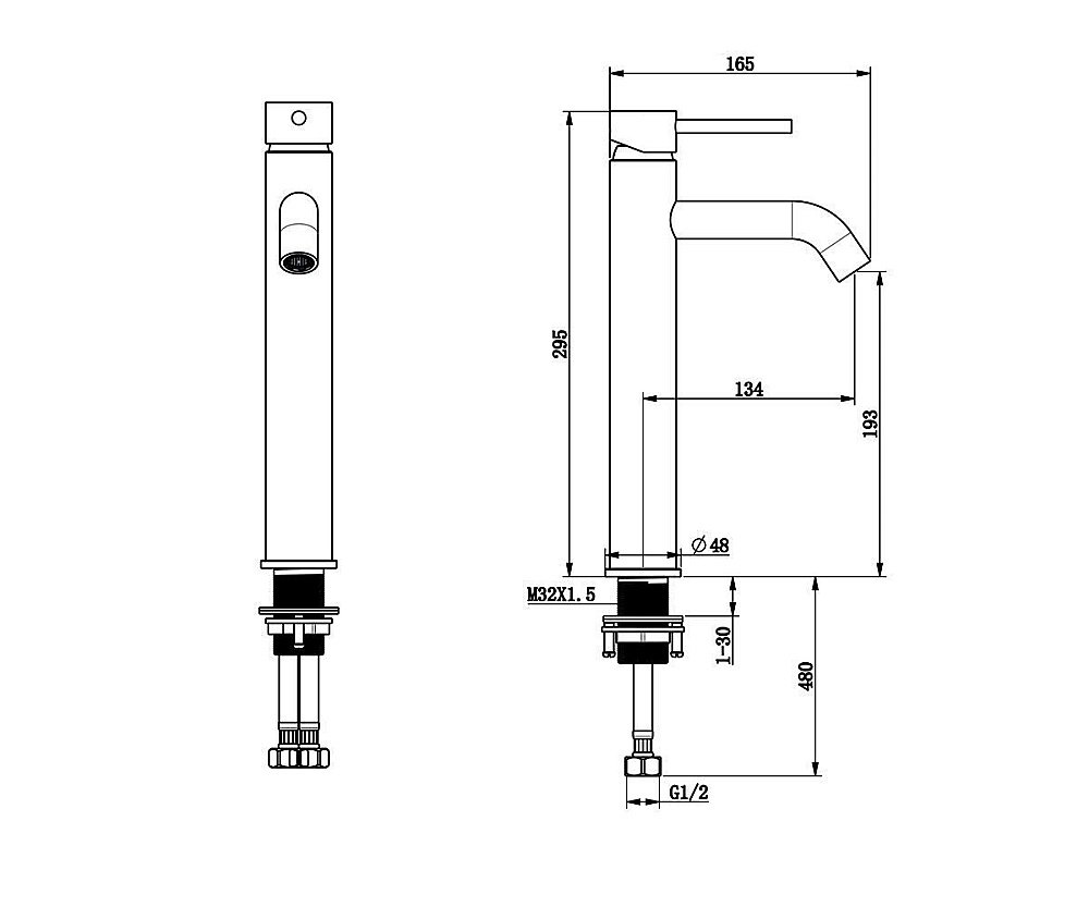 Смеситель для раковины Bronze De Luxe SCANDI 1452B купить в интернет-магазине сантехники Sanbest