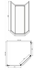 Душевой уголок Bravat LINE BS090.6115A 90х90 стекло прозрачное/профиль хром купить в интернет-магазине Sanbest