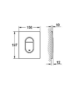 Кнопка для инсталляции GROHE Arena Cosmopolitan 38844P00 хром купить в интернет-магазине сантехники Sanbest