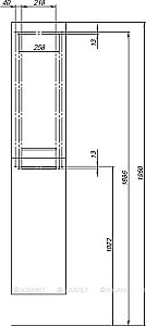 Шкаф-пенал Aquanet Nova 242259 35 дуб рошелье для ванной в интернет-магазине сантехники Sanbest