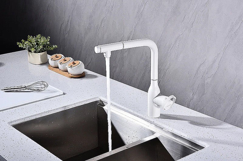 Смеситель для кухни Paulmark Urban Ur213104-WH белый матовый купить в интернет-магазине сантехники Sanbest