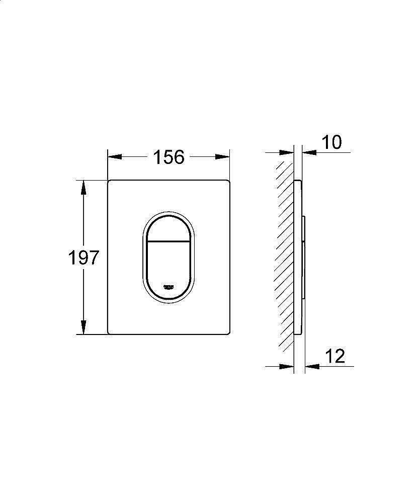 Кнопка для инсталляции GROHE Arena Cosmopolitan 38844P00 хром купить в интернет-магазине сантехники Sanbest