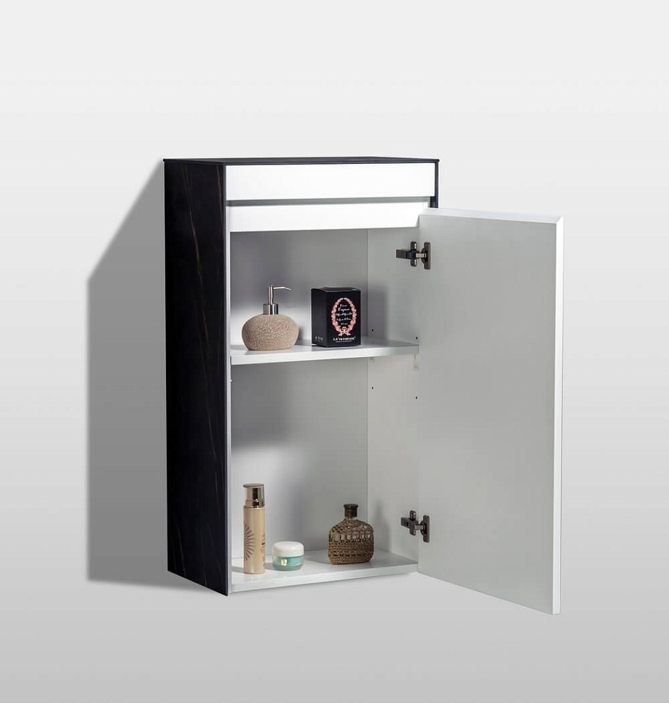 Шкаф-пенал Black&White Universe U907 500 для ванной в интернет-магазине сантехники Sanbest