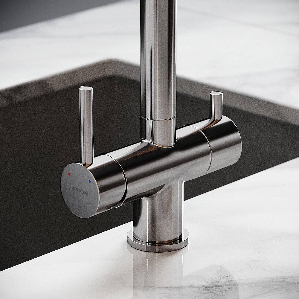 Смеситель для кухни Sancos Spin SC4015BN брашированный никель купить в интернет-магазине сантехники Sanbest