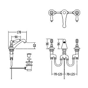 Смеситель для раковины Devon&Devon Dandy MARF46CR хром купить в интернет-магазине сантехники Sanbest