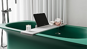 Полка для ванны Salini GABBIANO 1906201M 90 белая матовая купить в интернет-магазине сантехники Sanbest