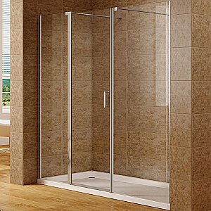 Душевая дверь Aquanet Cinetic 200 254243 стекло прозрачное/профиль хром купить в интернет-магазине Sanbest