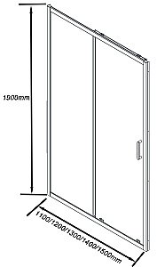 Душевая дверь Good Door Cube WTW 110 КУ00026 стекло прозрачное/профиль черный матовый купить в интернет-магазине Sanbest