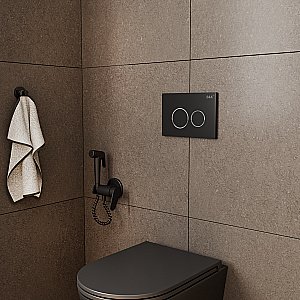 Кнопка для инсталляции D&K Bayern DB1529025 черная матовая/хром купить в интернет-магазине сантехники Sanbest