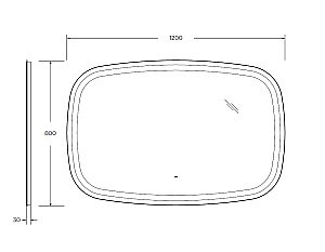 Зеркало с LED подстветкой Cezares MOLVENO CZR-SPC-MOV 120x80 в ванную от интернет-магазине сантехники Sanbest