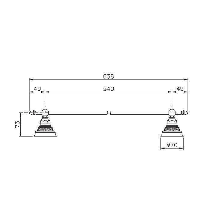 Полотенцедержатель Nicolazzi Accessori Classica 1486BZ Бронза купить в интернет-магазине сантехники Sanbest