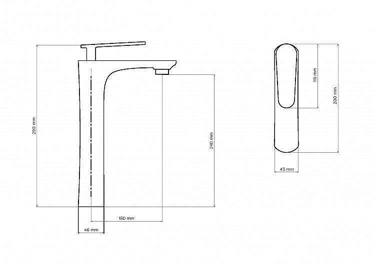 Смеситель для раковины NT Bagno NT7711Н купить в интернет-магазине сантехники Sanbest