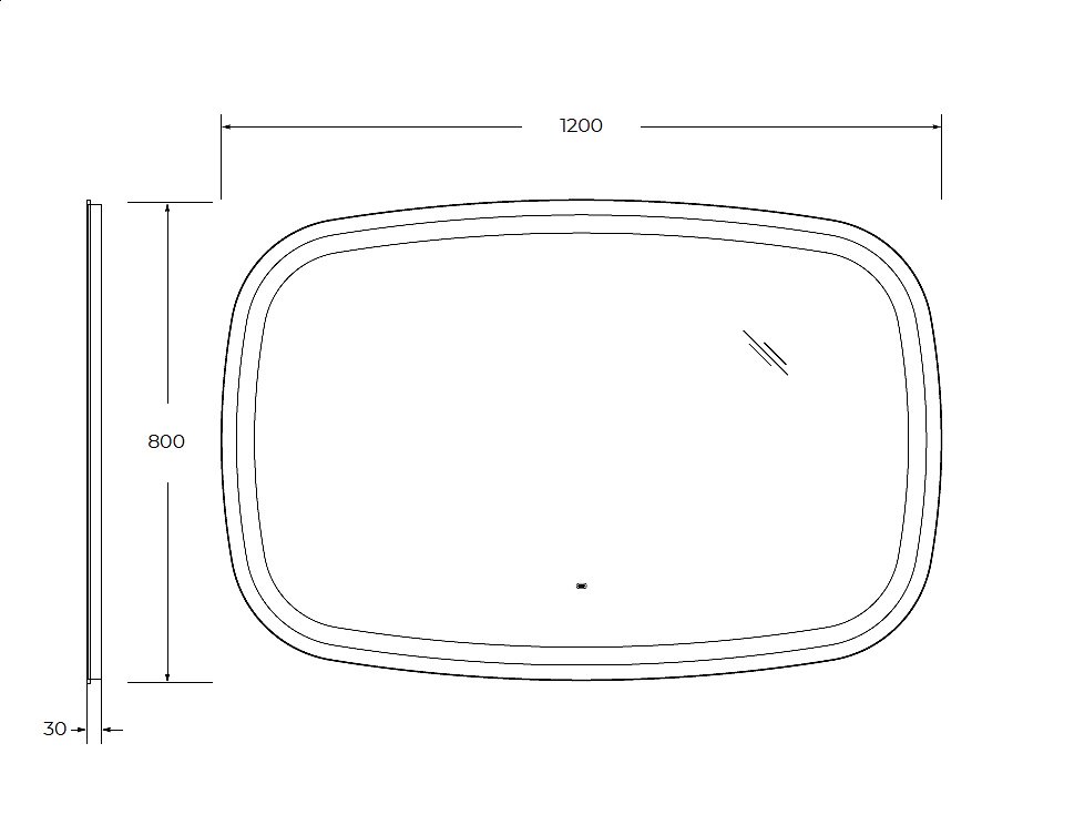 Зеркало с LED подстветкой Cezares MOLVENO CZR-SPC-MOV 120x80 в ванную от интернет-магазине сантехники Sanbest