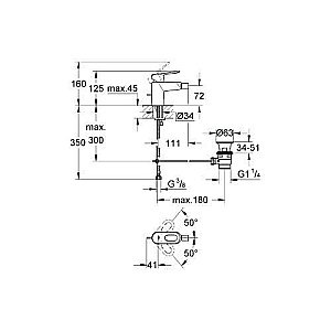 Смеситель для биде Grohe Bauloop 23338 000 купить в интернет-магазине сантехники Sanbest