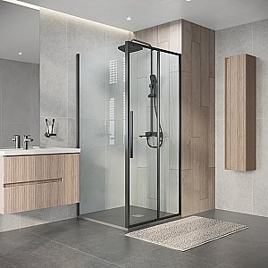 Душевой уголок Niagara Nova NG-34-9AGR-A90GR-34 90x90 стекло прозрачное/профиль графит матовый купить в интернет-магазине Sanbest