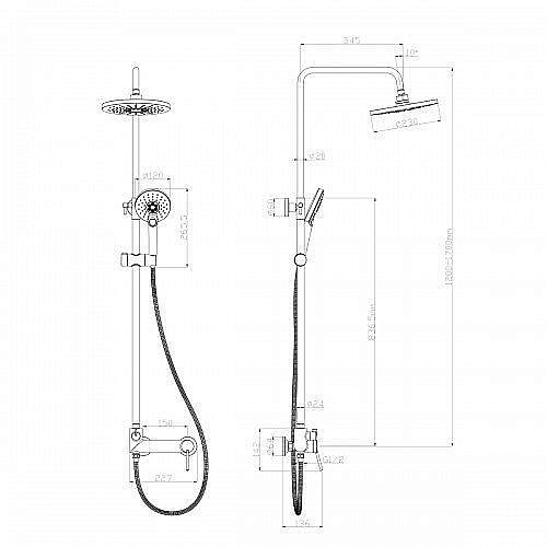 Душевая система Lemark Minima LM3860C купить в интернет-магазине сантехники Sanbest
