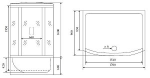 Душевой бокс Timo T-7770 170x90 купить в интернет-магазине Sanbest