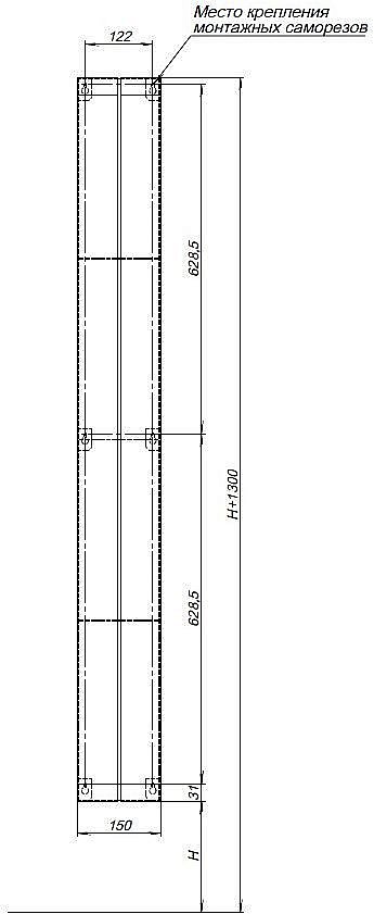 Полка Aquanet Магнум 302239 15 белая матовая купить в интернет-магазине сантехники Sanbest