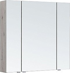 Зеркальный шкаф Aquanet Алвита new 90 дуб веллингтон белый купить в интернет-магазине сантехники Sanbest