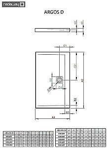 Душевой поддон Radaway Argos D 4AD911-01 110х90 белый купить в интернет-магазине Sanbest