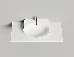 Раковина Salini ALDA WALL 02 140322M 58 из искусственного камня S-Stone, белая матовая купить в интернет-магазине Sanbest