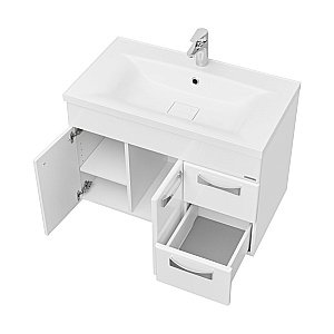 Тумба с раковиной Акватон Диор/Премьер М 80 белая глянцевая для ванной в интернет-магазине Sanbest