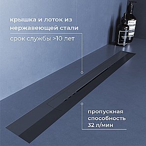 Душевой трап RGW SDR-53Gr 76215380-11 80 серый купить в интернет-магазине Sanbest
