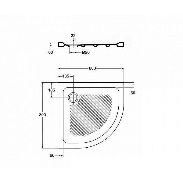 Душевой поддон Ideal Standard Connect T266701 80x80 купить в интернет-магазине Sanbest